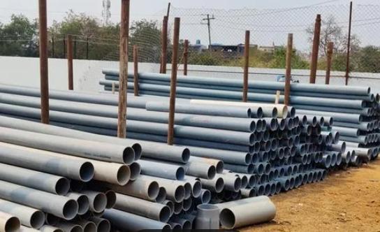 Pipes prepared for infrastructure work