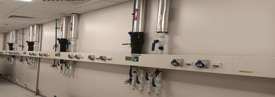 Organized plumbing installation detail